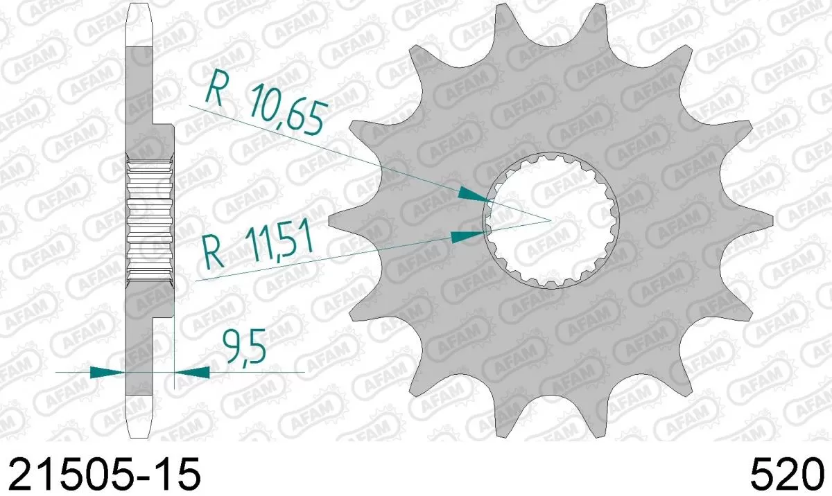 AFAM Sprocket Front 15T - 520