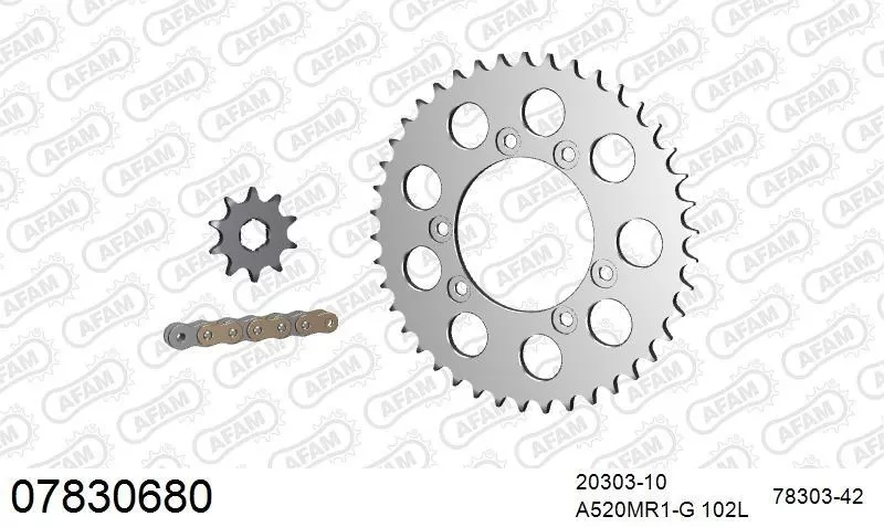 AFAM Chainset - Aluminium