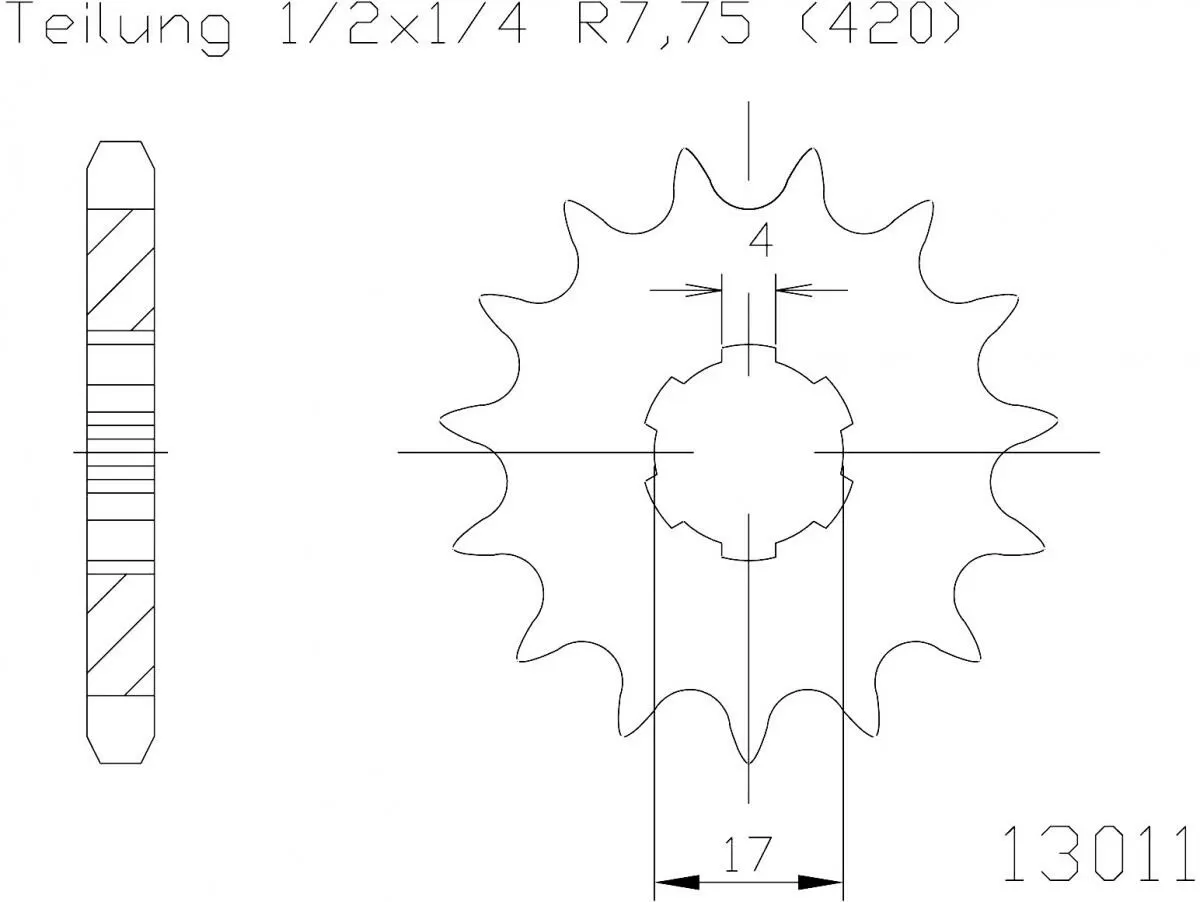 Esjot Sprocket Front 14T - 420