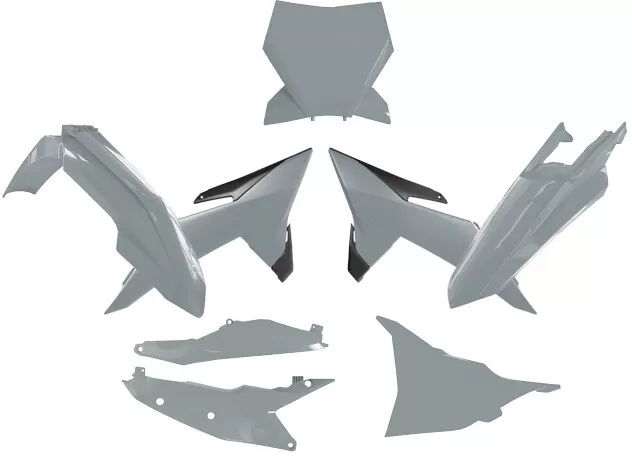 Rtech Plastic Kit 6 Pcs Quantum Grey/Black SX 125/250/300 2025