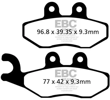 EBC Carbon Scooter Brake Pads SFAC353