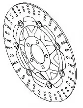 Kawasaki DISC FR BLK+DISC SILVER ZR750-D3