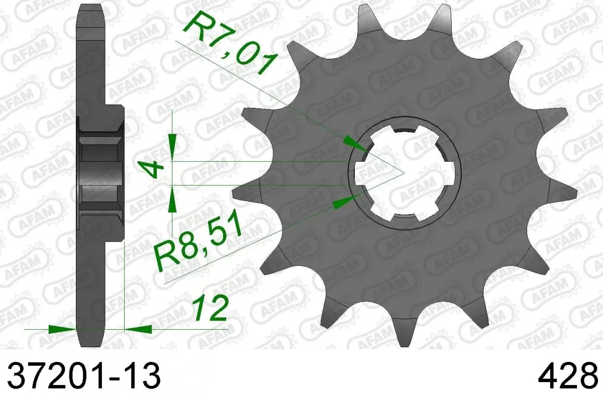 AFAM Sprocket Front 13T - 428