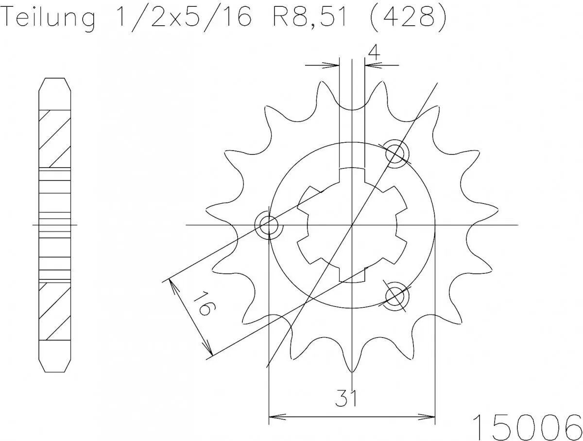 Esjot Sprocket Front 14T - 428