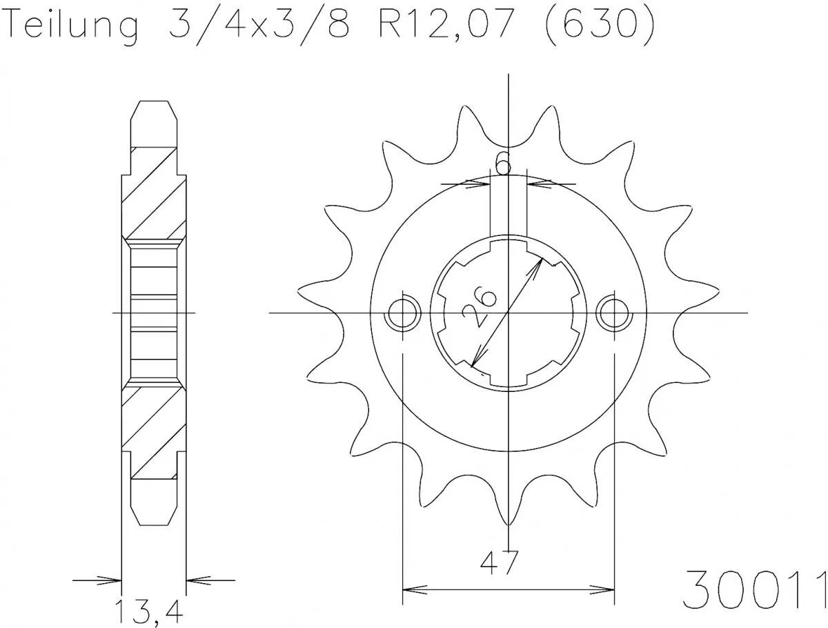 Esjot Sprocket Front 16T - 630