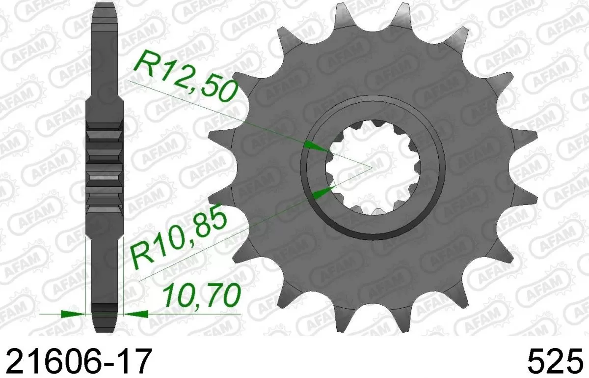 AFAM Sprocket Front 17T - 525
