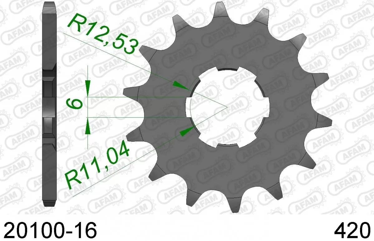 AFAM Sprocket Front 16T - 420