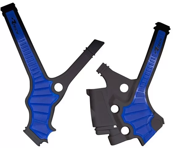 Rtech Plastic Frame Protectors YZ 85 2022-23 Black/Blue
