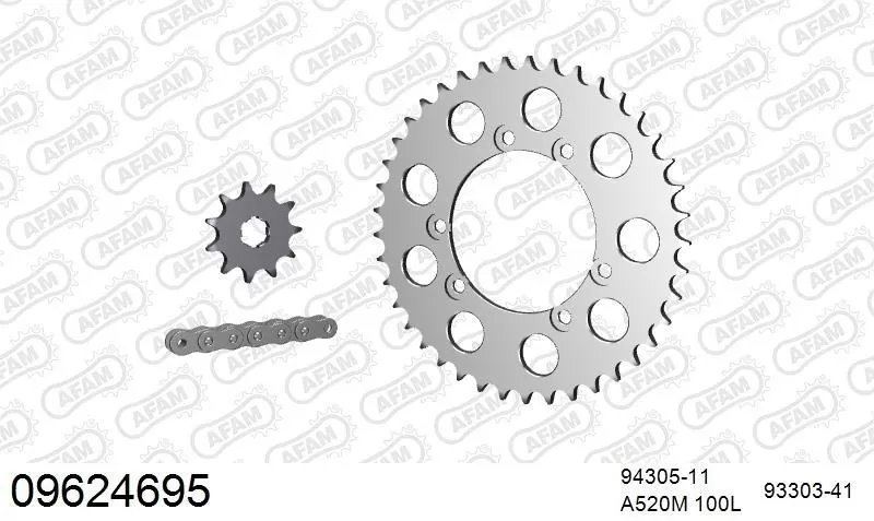 AFAM Chainset - Aluminium