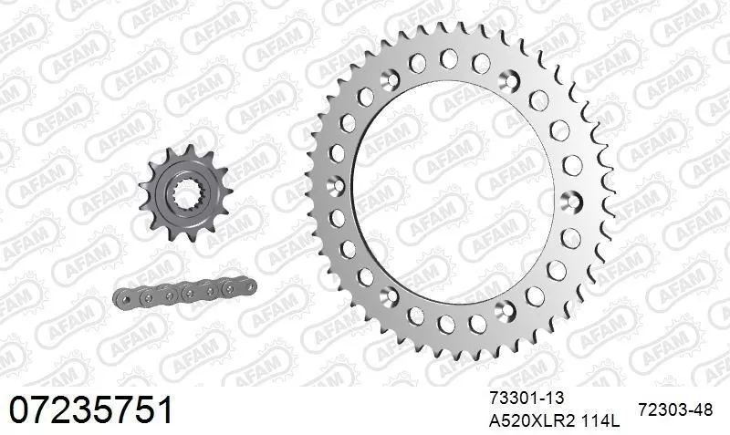 AFAM Chainset - Aluminium