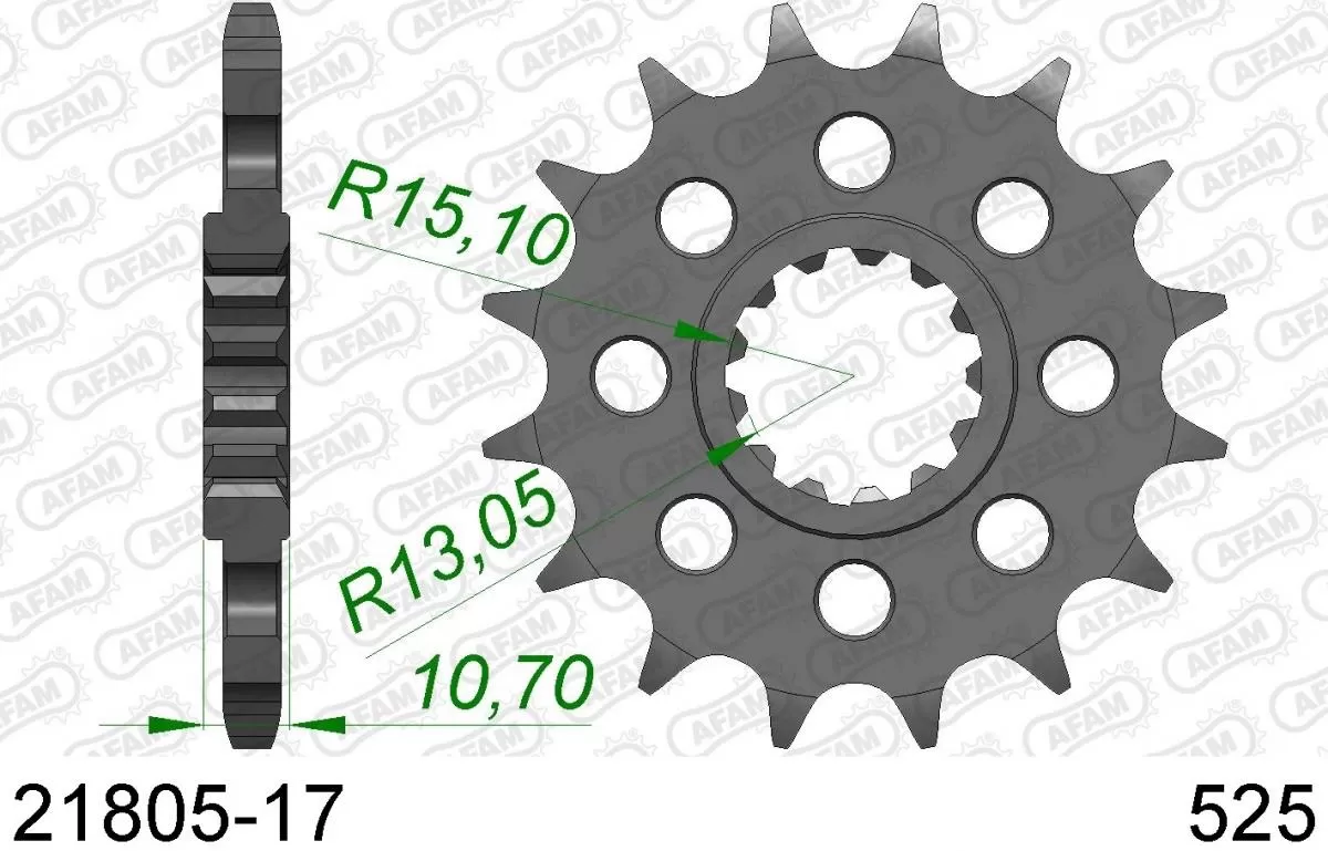 AFAM Sprocket Front 17T - 525