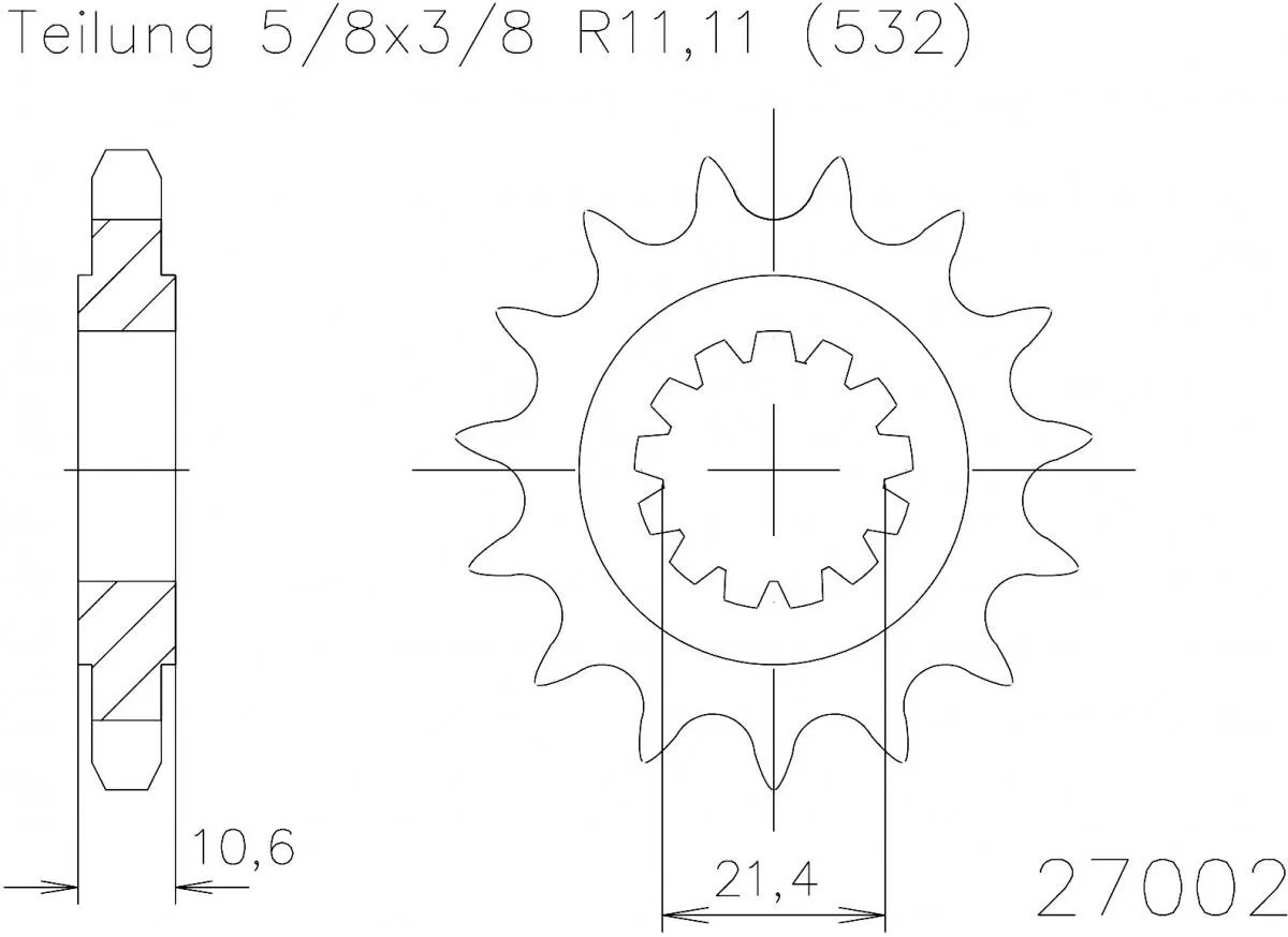 Esjot Sprocket Front 16T - 532