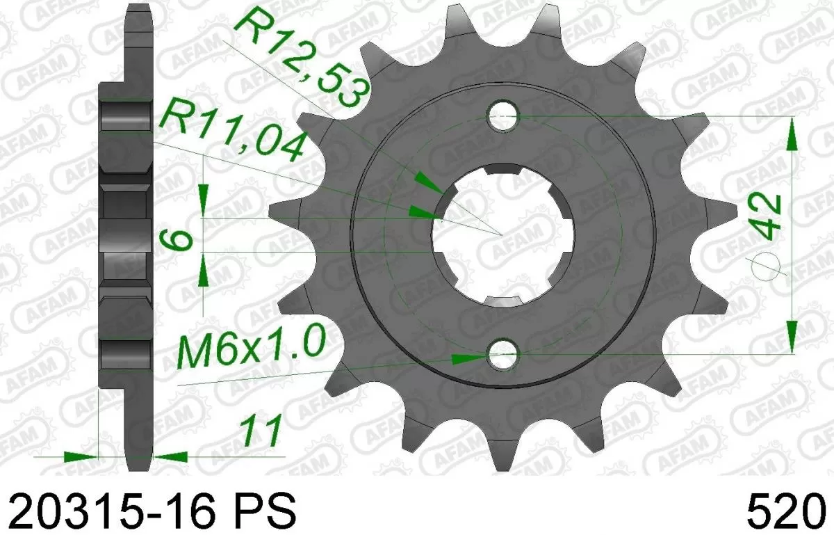 AFAM Sprocket Front 16T PS - 520