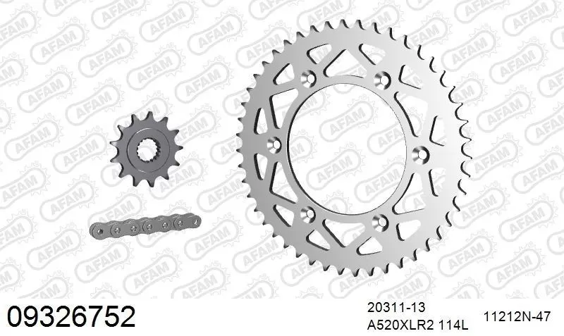 AFAM Chainset - Aluminium