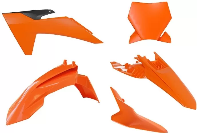Rtech 4-Piece Plastic Kit KTM SX 65 2024 Orange / Black