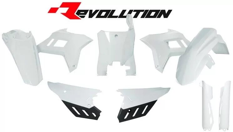 Rtech Revolution 7-Piece Plastic Kit White for CRF450R