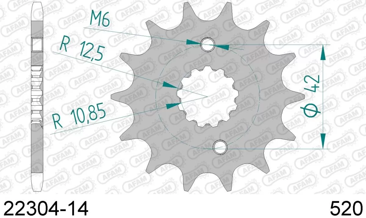 AFAM Sprocket Front 14T - 520