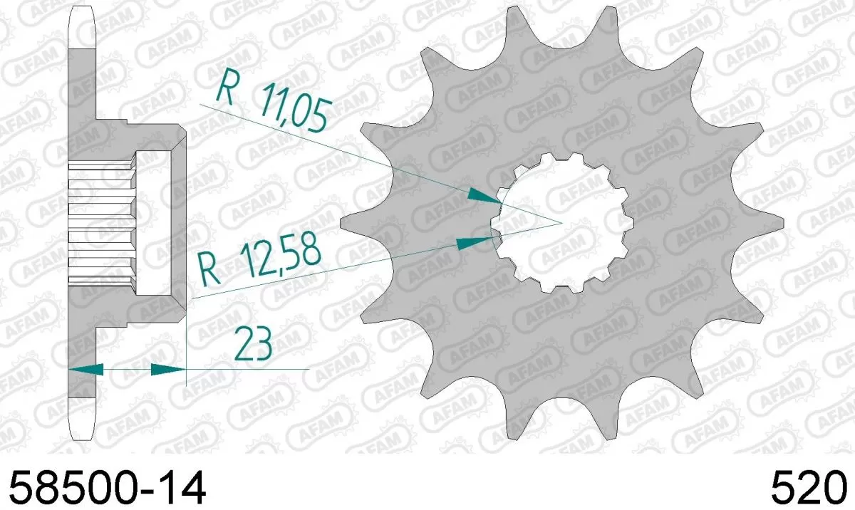AFAM Sprocket Front 14T - 520