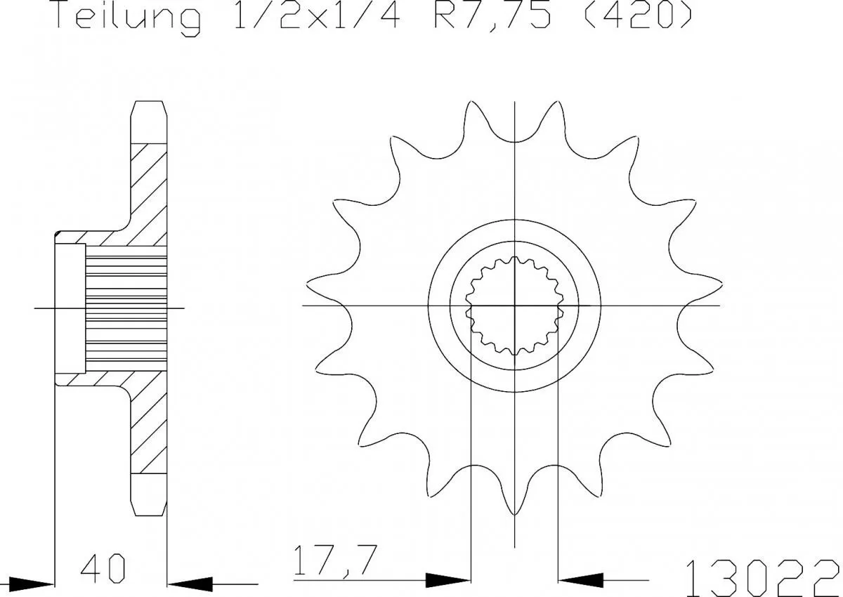 Esjot Sprocket Front 17T - 420