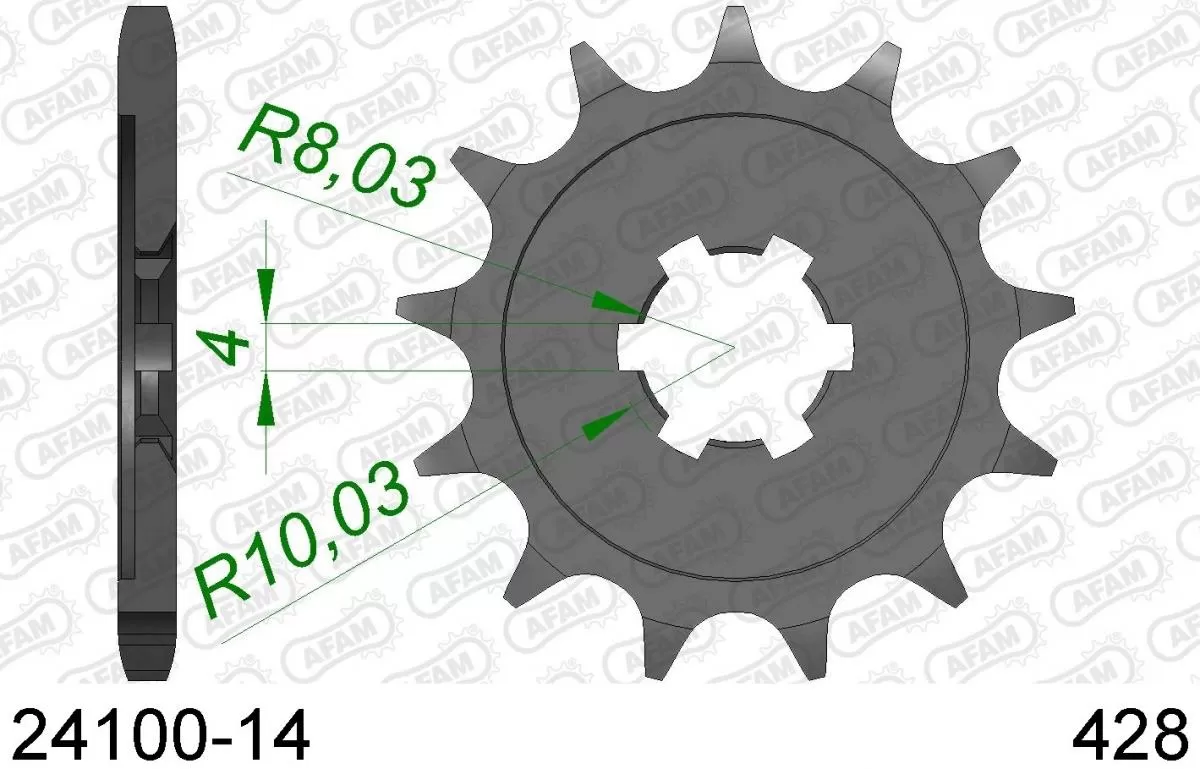 AFAM Sprocket Front 14T - 428