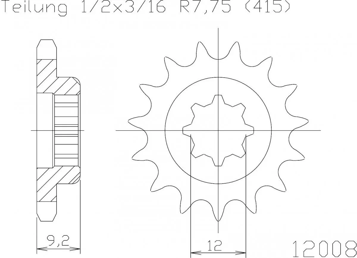 Esjot Sprocket Front 10T - 415