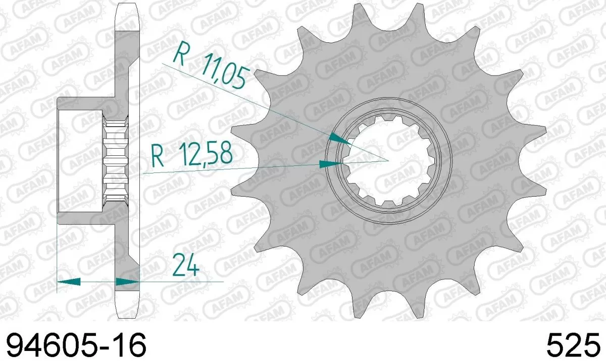 AFAM Sprocket Front 16T - 525