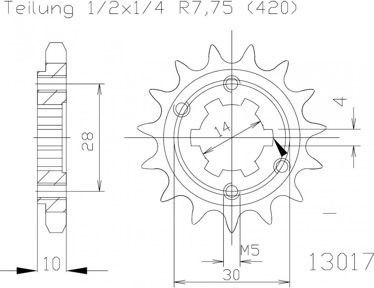 Esjot Sprocket Front 12T - 420