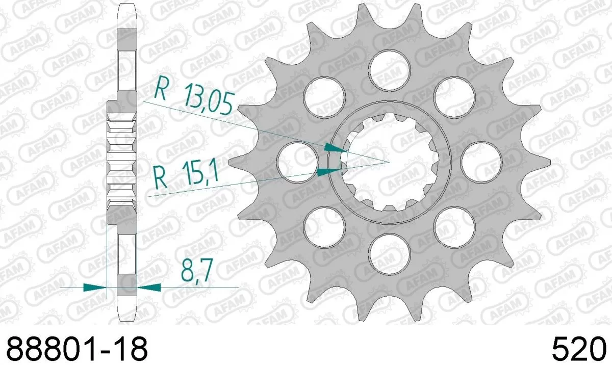 AFAM Sprocket Front 18T - 520