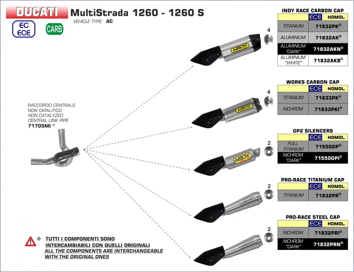 Arrow Link Pipe 71705MI