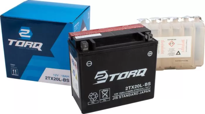 2TORQ Battery 2TX20L-BS (YTX20L)