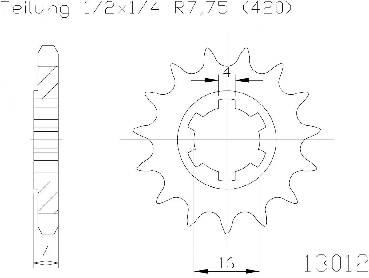 Esjot Sprocket Front 13T - 420