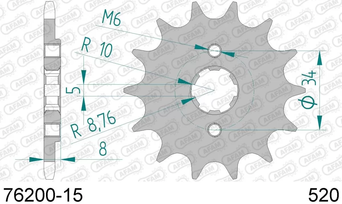 AFAM Sprocket Front 15T - 520