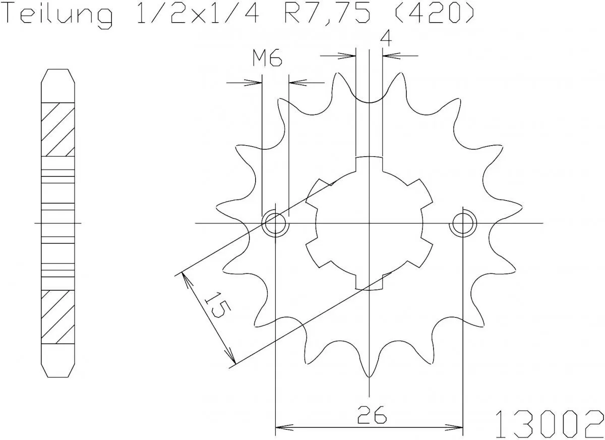 Esjot Sprocket Front 12T - 420