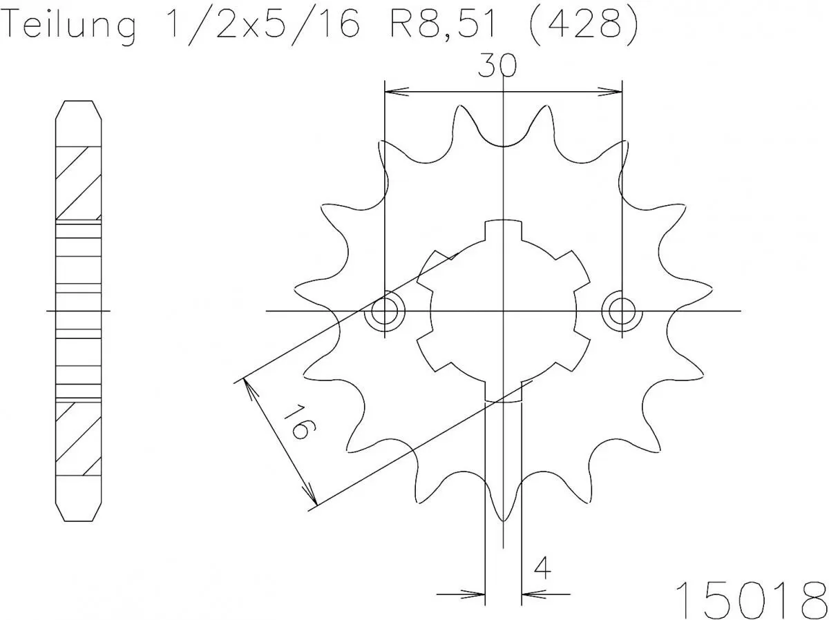 Esjot Sprocket Front 14T - 428