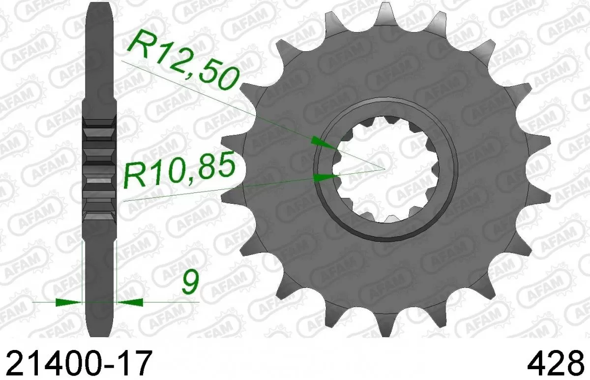 AFAM Sprocket Front 17T - 428