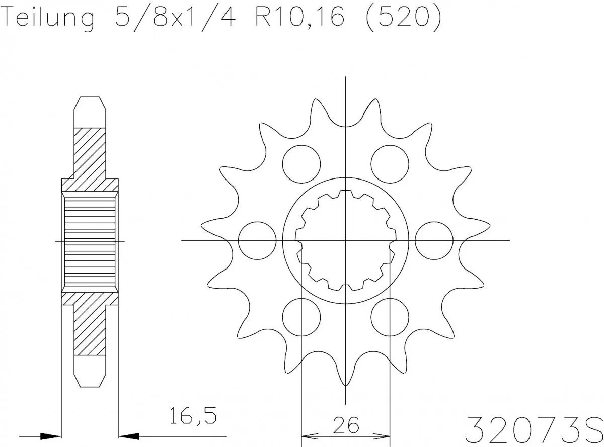 Esjot Sprocket Front LIGHT 16T - 520