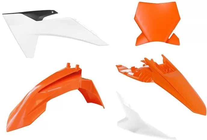 Rtech Plastic Kit 4-Piece KTM SX 65 2024 Orange/White/Black