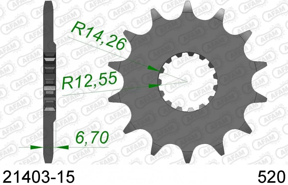 AFAM Sprocket Front 15T - 520