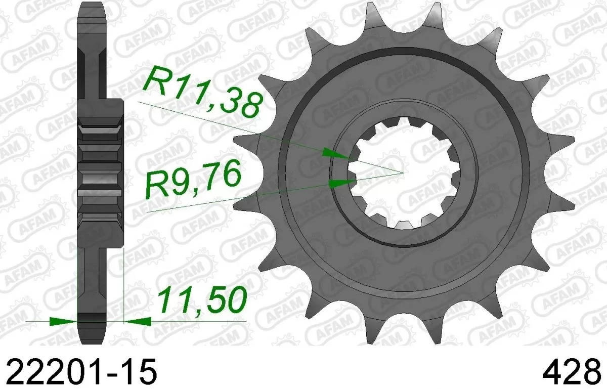 AFAM Sprocket Front 15T - 428