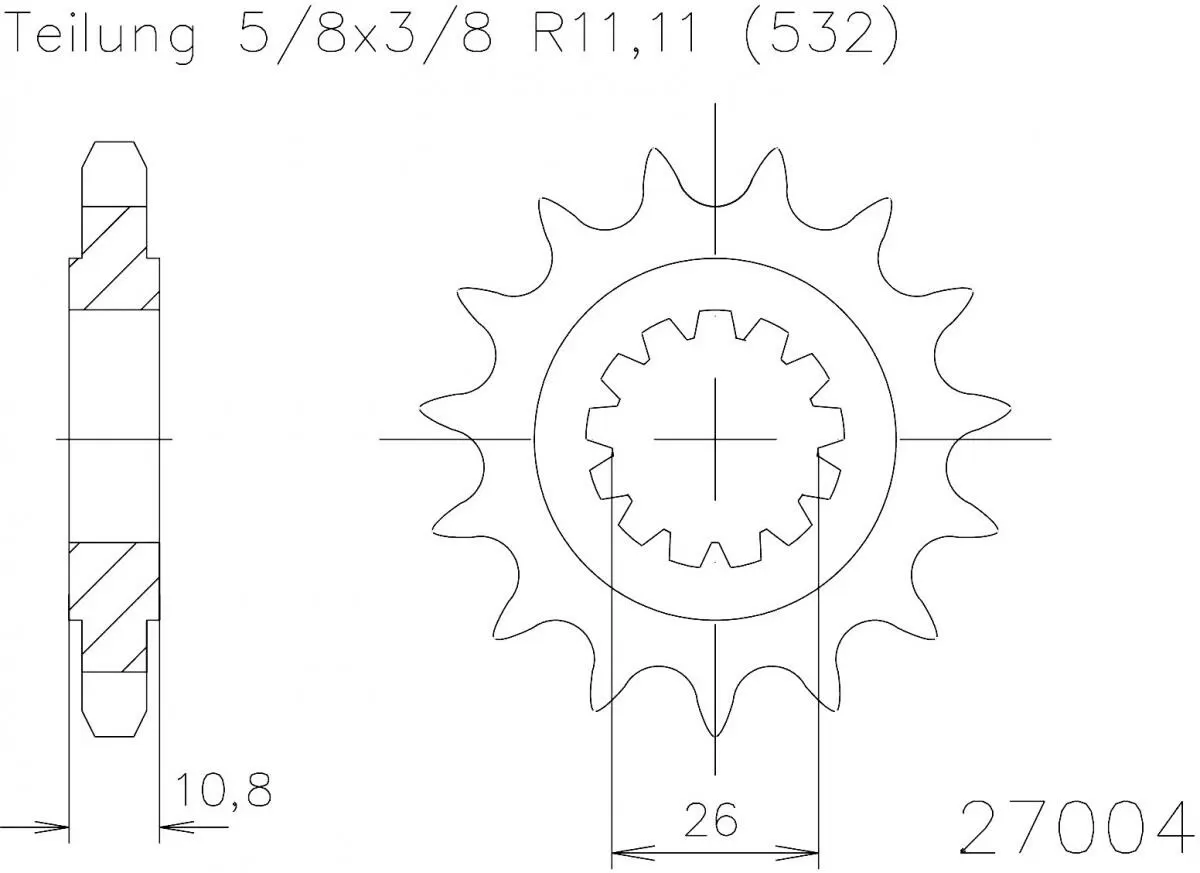 Esjot Sprocket Front 16T - 532