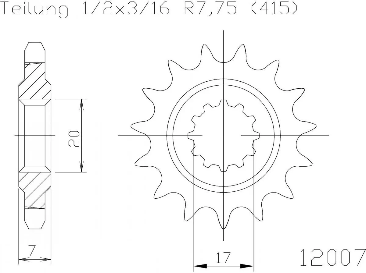 Esjot Sprocket Front 11T - 415