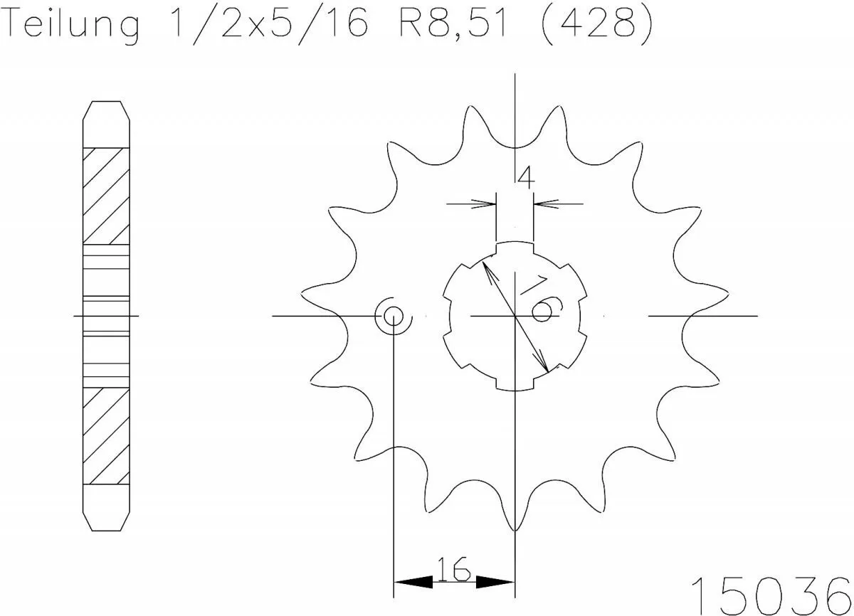 Esjot Sprocket Front 21T - 428