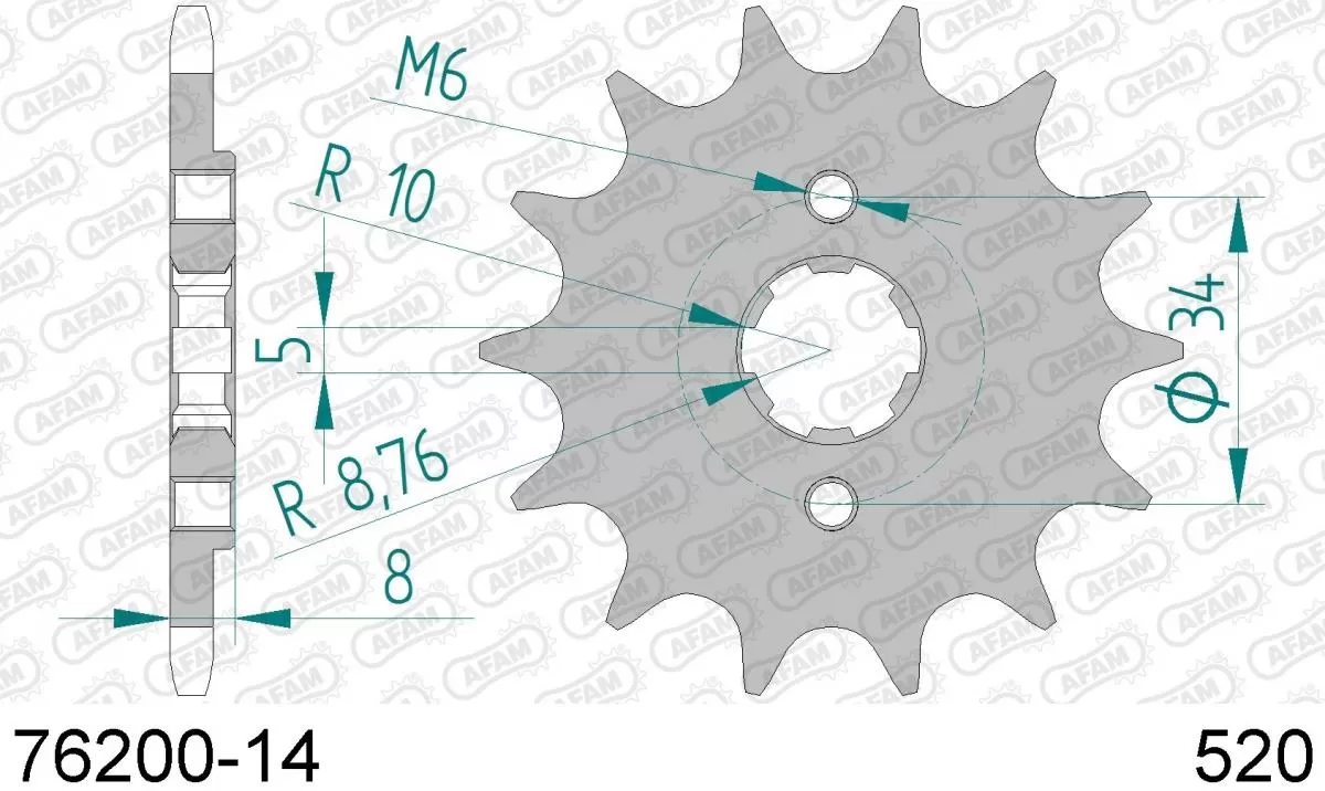 AFAM Sprocket Front 14T - 520