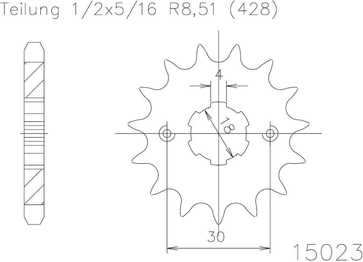 Esjot Sprocket Front 13T - 428