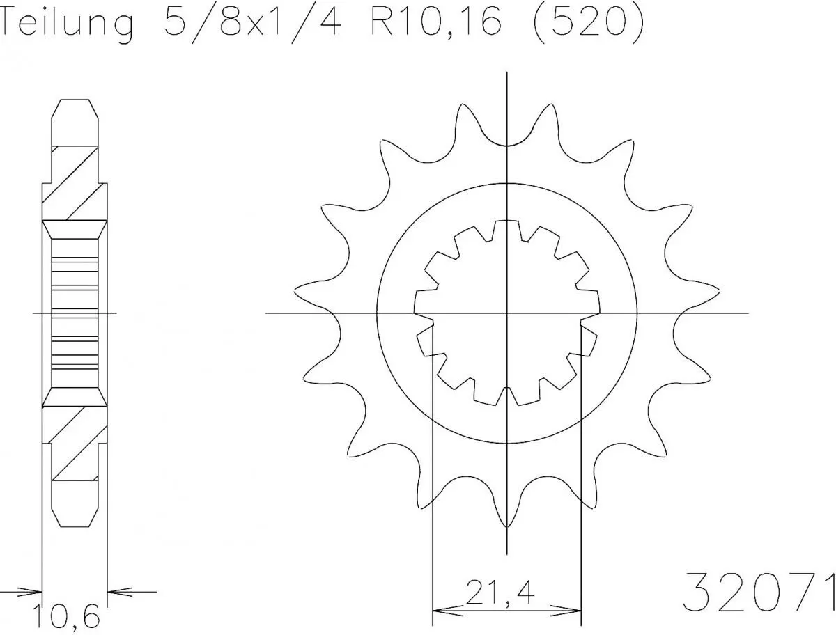 Esjot Sprocket Front 15T - 520