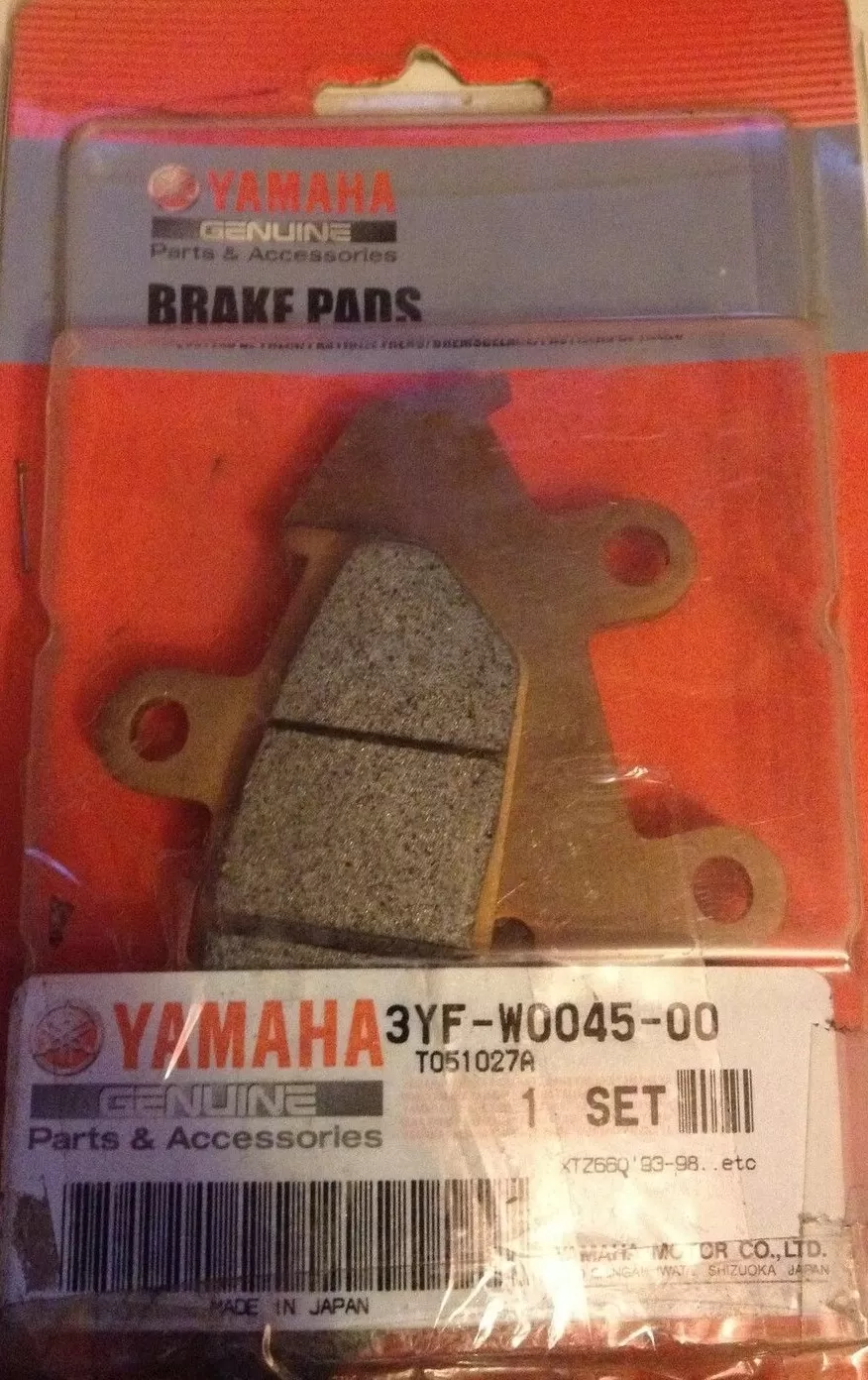 Yamaha Brake Pads For 3YF-W0045-00-00