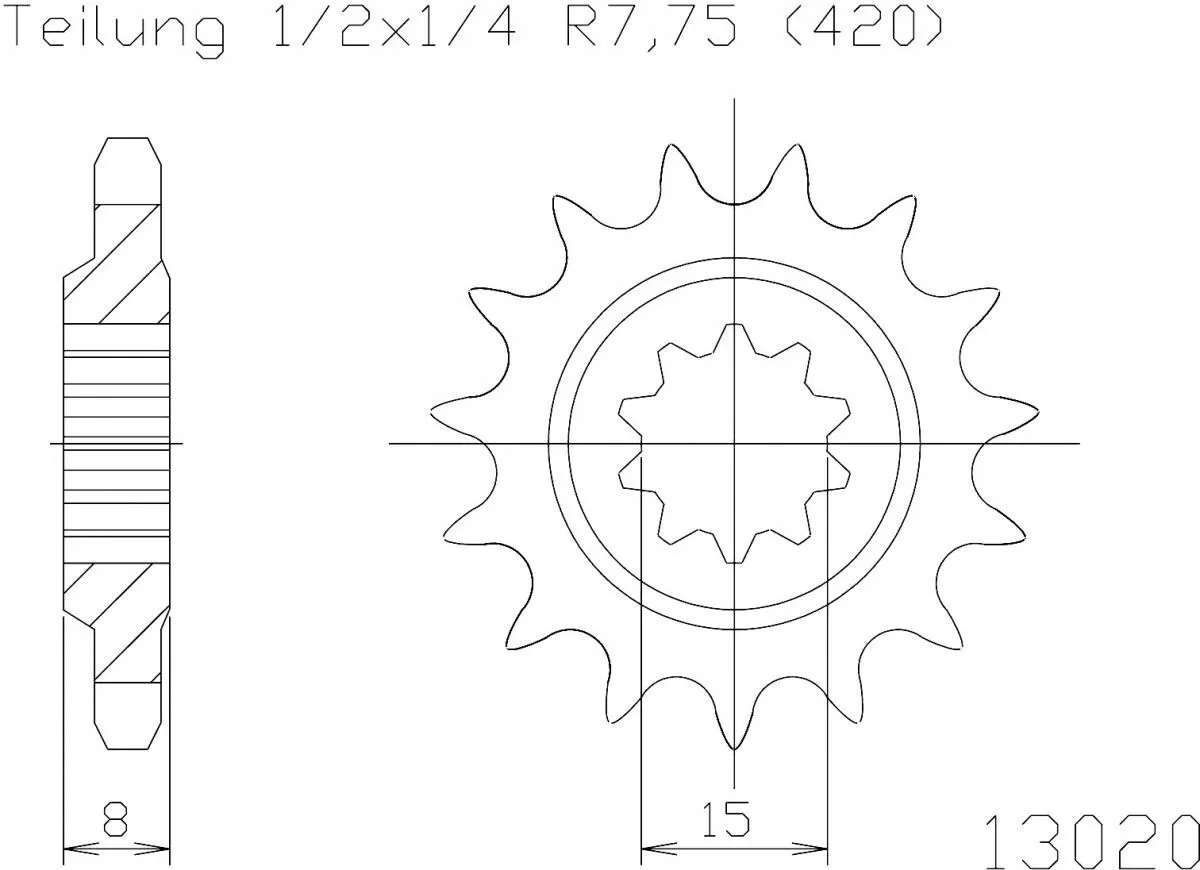 Esjot Sprocket Front 14T - 420