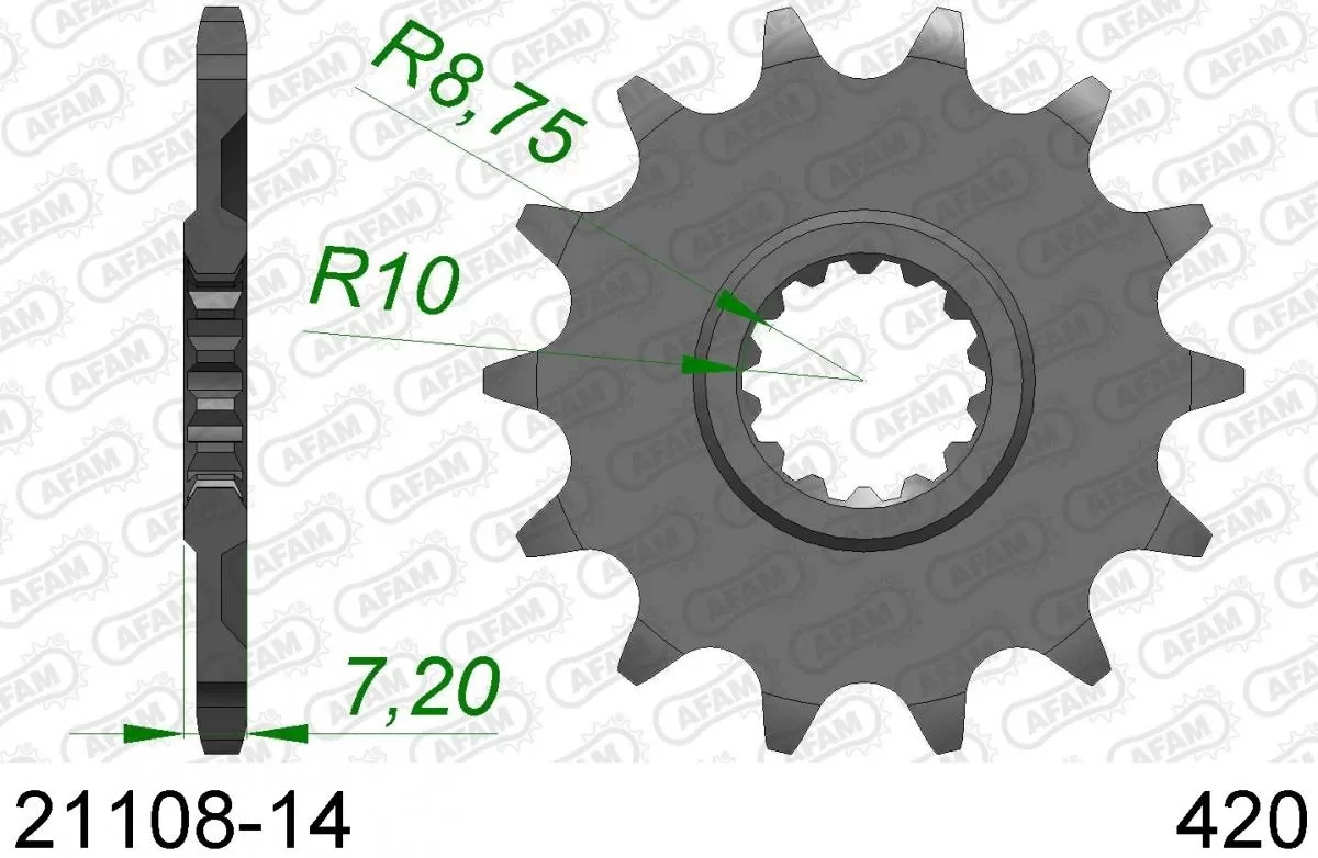 AFAM Sprocket Front 14T - 420