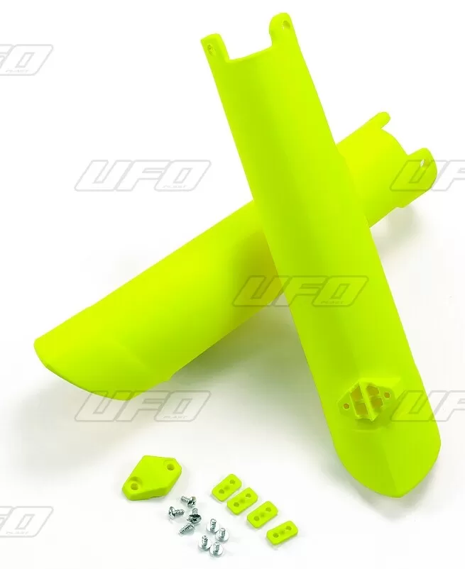 UFO Fork Slider Protectors Neon Yellow for Husqvarna
