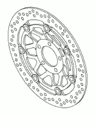 Kawasaki DISC FR GRAY+DISC SIL ZX1200-C1